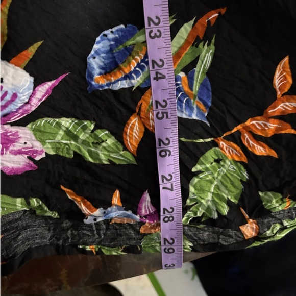 Vintage Black and Purple Floral Button Down Shirt - Picture 10 of 10